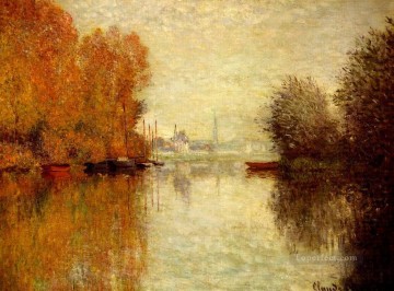  Argenteuil Pintura al %C3%B3leo - Otoño en el Sena en Argenteuil Paisaje de Claude Monet